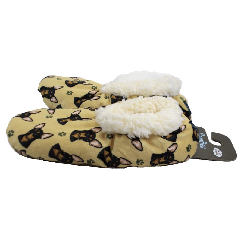 Comfies Black Chihuahua Super Soft Slippers - E&S Pets - Black Chihuahua Gifts - Cozy House Slippers - Non Skid Bottom - One Size Fits Most - Sherpa Slipper - Pet Lover Gifts For Men And Women - Image 2